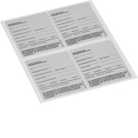 Hager Schaltgerätekombination Typenschild FZ10TS1D