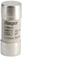 Hager Zylindersicherung 22x58mm gG 80A LF580G
