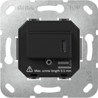 GIRA USB-Spannungsversorgung Typ C Einsatz sw 236300