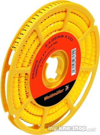 Weidmüller Leitermarkierer Zeich.- gelb 2 CLI C2-4GE/SW - CD
