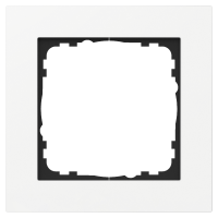 GVS Abdeckrahmen Aluminium 1-fach Weiß, passend...