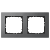 GVS Abdeckrahmen Aluminium 2-fach Anthrazit, passend...