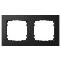 GVS Abdeckrahmen Aluminium 2-fach Schwarz, passend...