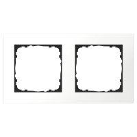 GVS Abdeckrahmen Aluminium 2-fach Weiß, passend...