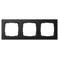 GVS Abdeckrahmen Aluminium 3-fach Schwarz, passend...