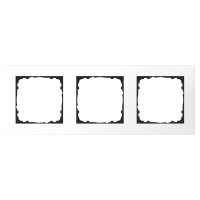 GVS Abdeckrahmen Aluminium 3-fach Weiß, passend...