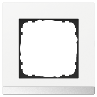 GVS Abdeckrahmen Aluminium WALTZ 1-fach Weiß,...