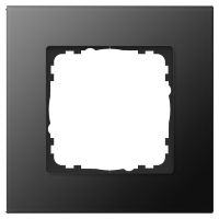 GVS Abdeckrahmen Glas 1-fach Schwarz, passend für...