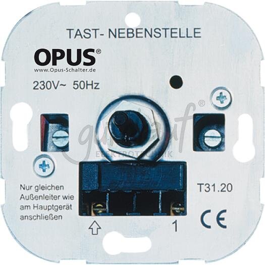 Tast-Nebenstelle 230V, 50Hz, mit Schraubklemmen