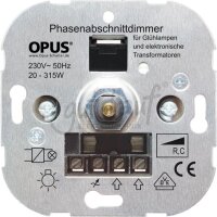 Phasenabschnitt-Dimmer 230V 20-315VA, 50Hz, Schraubklemmen