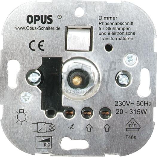 Phasenabschnitt-Dimmer 230V 20-500VA, 50Hz, Steckklemmen