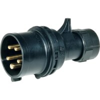 CEE-St. 16A, 5p.6h, 400V, IP44 schwarz