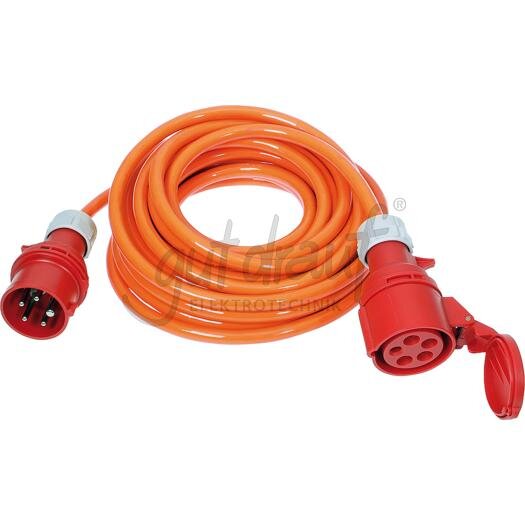 CEE-Verl. H07BQ 5G2,5, 10m 16A, 400V, 5-polig,6h,l-orange Phasenwender