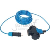 Verl. H07BQ-F 3G1,5 10m blau VG-3-f.Kupplung + VG-Stecker...