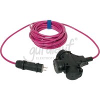 Verl. H07BQ-F 3G1,5 10m pink VG-3-f.Kupplung + VG-Stecker...