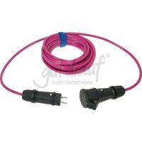 Verl. H07BQ-F 3G1,5 10m pink VG Steckvorrichtung sw/sw...