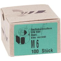 Sechskantmutter, Innen-Ø 6,0 Stahl vergütet,...