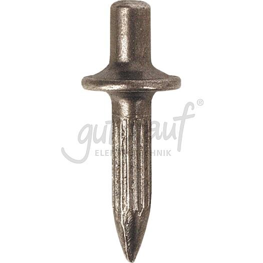 Fixpin 4x14mm, großer Kragen, geriffelter Schaft