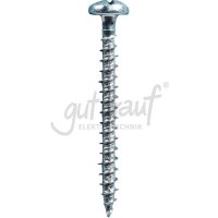 Schr.Pan-Head, 4,0*40mm, KOMBI blau verzinkt, Vollgewinde