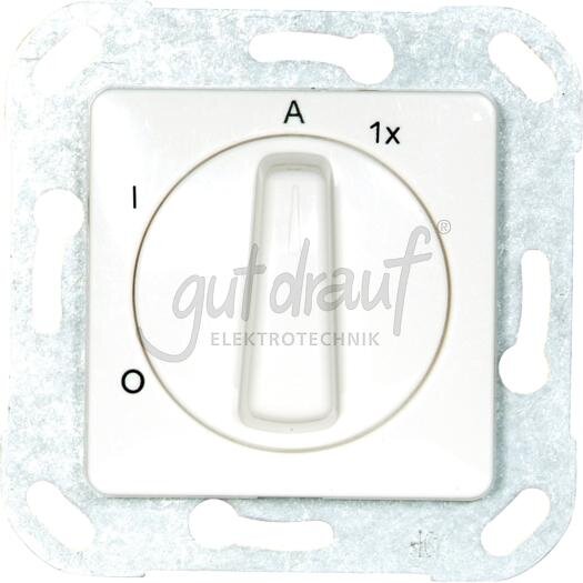 Aussenlichtschalter UP, rein- weiss, 50x50-Rahmen