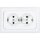 OPUS-KANTO, 2-fach Schuko- steckdose, alpinweiss,Komplett