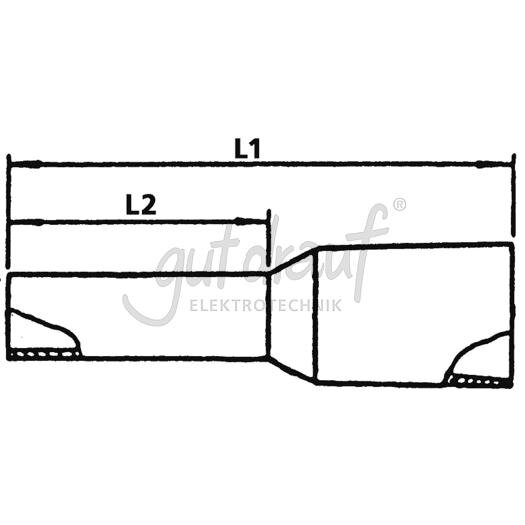 AEH isol. 0,5x14/8 ws DIN46228