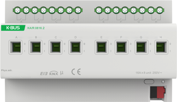 GVS KNX Schaltaktor 8-fach 16/20A mit Handbetätigung - KA/R 0816.1