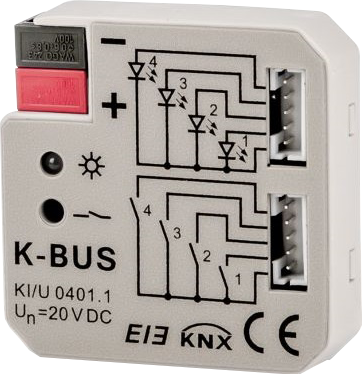 GVS KNX Tasterschnittstelle 4-fach - KI/U 04.01.1