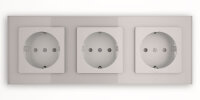 Tense KNX SOCKGS3 Socket 3-fach Rahmen Glass Silver