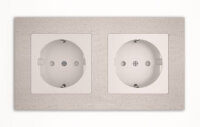 Tense KNX SOCKSFW2 Socket 2-fach Rahmen Stone Belgian White