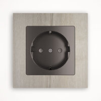 Tense KNX SOCKSOGM1 Socket 1-fach Rahmen Stone Oak Grey...