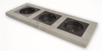 Tense KNX SOCKSOGM2 Socket 3-fach Rahmen Stone Oak Grey...