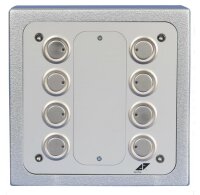 GePro KNX-Tableau mit 8 Tastern/LED Aufputz (Aluminium)