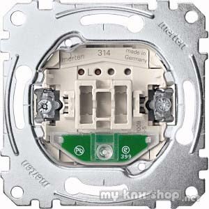 Merten MEG3136-0000 Aus/Wechselschalter-Eins. mit Orientierungslicht, 1-polig, 10 AX, AC 250 V, StK