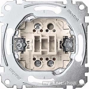 Merten MEG3516-0000 Aus/Wechselschalter-Einsatz, 1-polig, 16 AX, AC 250 V, Schraub-Liftklemmen