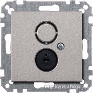 Merten 297460 Lautsprecher-Steckdosen-Einsatz, aluminium, System M