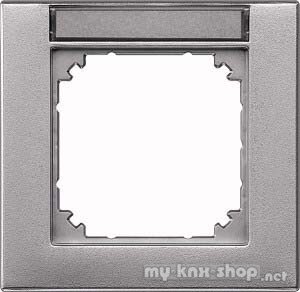 Merten 476160 M-PLAN-Rahmen, 1fach beschriftbar, aluminium