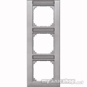Merten 476360 M-PLAN-Rahmen, 3fach beschriftbar, senkrechte Montage, aluminium