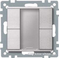 Merten 627660 KNX Taster 2fach plus, aluminium, System M
