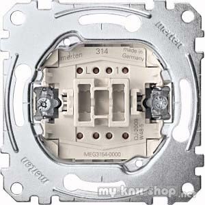 Merten MEG3154-0000 Taster-Eins. mit separatem Meldekontakt, Schließer 1-polig , 10 A, AC 250 V, StK