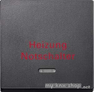 Merten 431814 Wippe mit Kontrollfenster und Aufdruck Heizungsnotschalter, anthrazit, System M