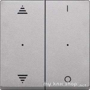 Merten 625760 Wippen für Tastermodul 2fach mit Aufdruck Auf/Ab und 1/0, aluminium, System M
