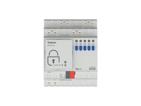 Theben RMG 4 I KNX Schaltaktor  (Grundmodul MIX2) 4-fach, 16 A C-Last 200 µF,