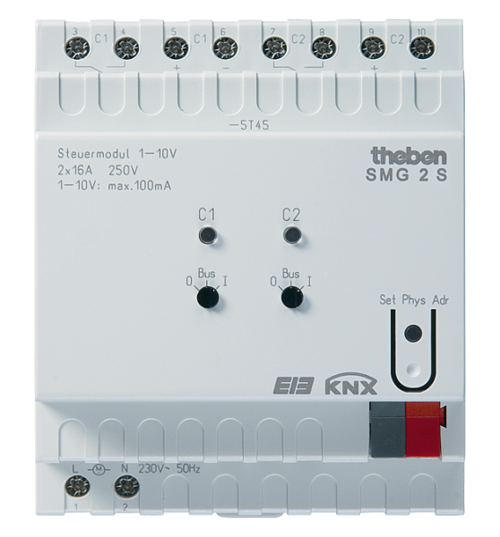 Theben SMG 2 S KNX Steuereinheit (Grundmodul MIX) EIB, 1-10 V, 2fach,