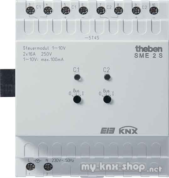 Theben SME 2 S KNX Steuereinheit (Erweiterungsmodul MIX) EIB, 1-10 V, 2fach,