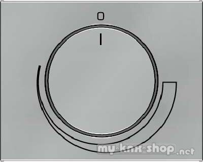 Berker 11357204 Zentralstück mit Regulierknopf für Drehzahlsteller K.5 Edelstahl Rostfrei