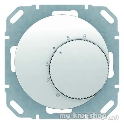 Berker 20262089 Temperaturregler mit Wechsler und Zentralstück R.1/R.3 polarweiß, glänzend