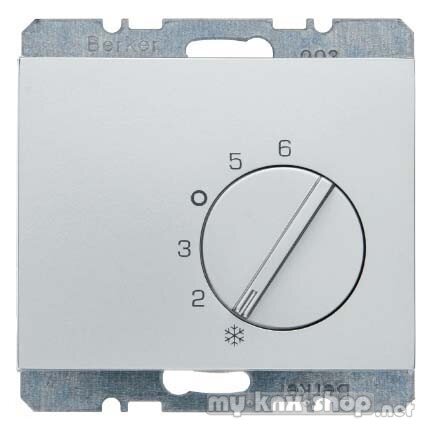 Berker 20267104 Temperaturregler mit Wechsler und Zentralstück K.5 edelstahl, lackiert