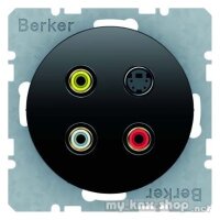 Berker 3315322045 3 x Cinch/S-Video Steckdose R.1/R.3...