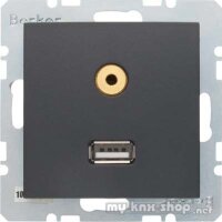 Berker 3315391606 USB/3,5 mm Audio Steckdose B.3/B.7...